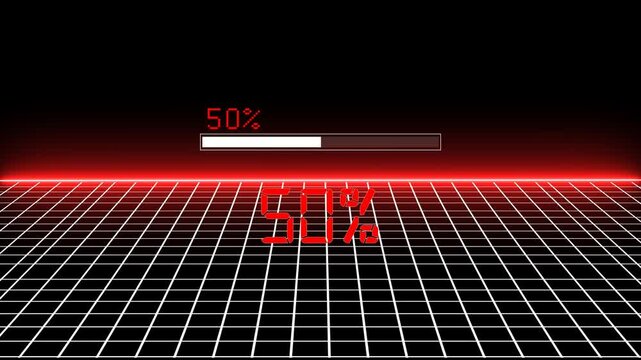 Loading bar and loading, loading icon animation .  Uploading files downloading, countdown and  percentage
