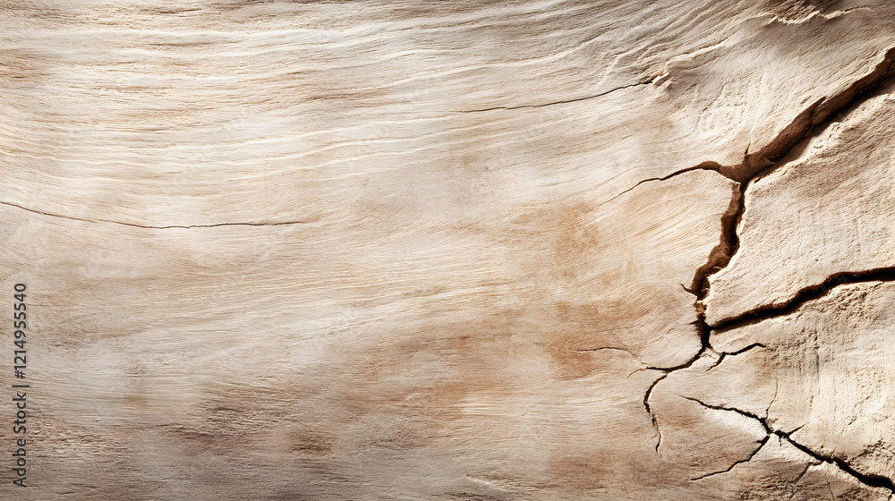 Poster wooden texture with natural cracks and patterns in a neutral color palette
