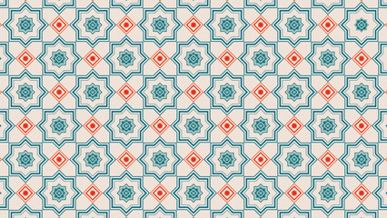Seamless pattern with hearts, Elegant Islamic Geometric Pattern, perfect for elegant and modern visuals as wallpaper or background design