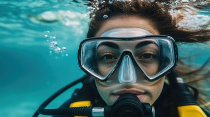 Underwater Serenity: A Woman's Dive into the Ocean's Embrace