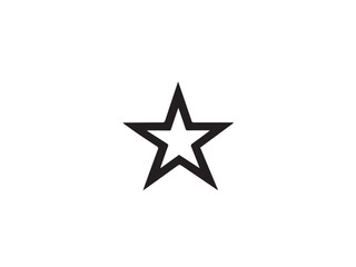 Black star silhouette isolated on white background. Star icon logo. Star vector silhouette. Star icon symbol.