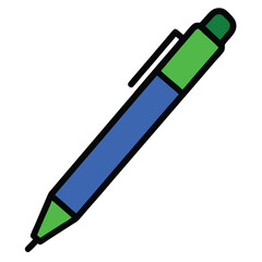 Vector Flat Illustration of a Sleek Pen