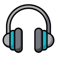 headphones on a white background