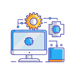 virtual machine icon, virtual machine vector illustration-simple illustration of virtual machine, perfect for virtual machine logos and icons
