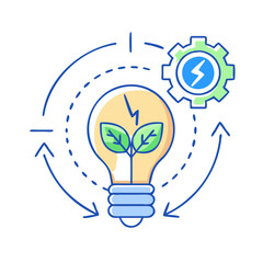 clean energy innovation icon, clean energy innovation vector illustration-simple illustration of clean energy innovation, perfect for clean energy innovation logos and icons