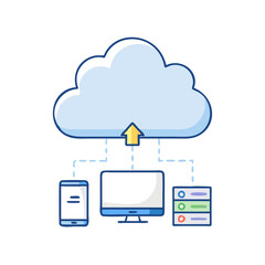 cloud storage icon, cloud storage vector illustration-simple illustration of cloud storage, perfect for cloud storage logos and icons