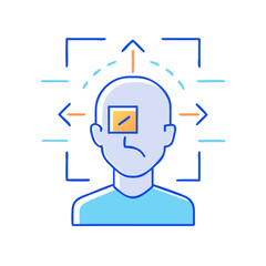 face recognition icon, face recognition vector illustration-simple illustration of face recognition, perfect for face recognition logos and icons