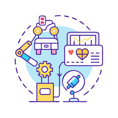 robotics in medicine icon, robotics in medicine vector illustration-simple illustration of robotics in medicine, perfect for robotics in medicine logos and icons