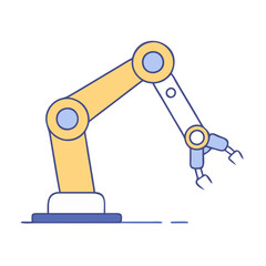 robotics arm icon, robotics arm vector illustration-simple illustration of robotics arm, perfect for robotics arm logos and icons