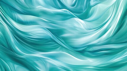 Obraz premium Digital Wave Background with Flowing Lines in Cool Blue and Aqua Tones