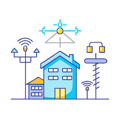 smart grid icon, smart grid vector illustration-simple illustration of smart grid, perfect for smart grid logos and icons