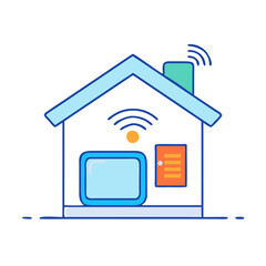 smart home icon, smart home vector illustration-simple illustration of smart home, perfect for smart home logos and icons
