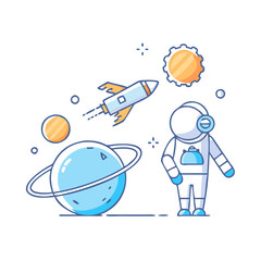 space exploration icon, space exploration vector illustration-simple illustration of space exploration, perfect for space exploration logos and icons