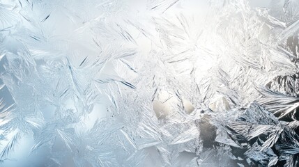 Obraz premium Frosted Glass Effect Background in Cool Silver and Light Blue with Soft Blurred Texture