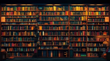 Extensive Collection Of Books In A Well Lit Library