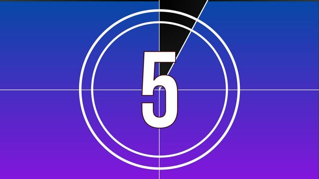 Counting Number Animation From Ten to One in a Smooth and Engaging Countdown Sequence. 1 to 10 counting.