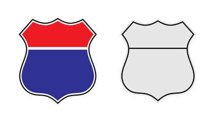 US route signs. Vector road signs