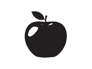 Apple fruit logo icon. Apple silhouette isolated on white background. Vector illustration. 