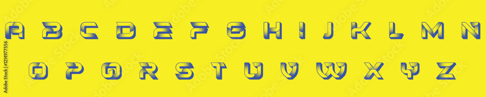 Fototapete custom style lettering font alphabet set. vector stock illustration can be used in logo or any purpo