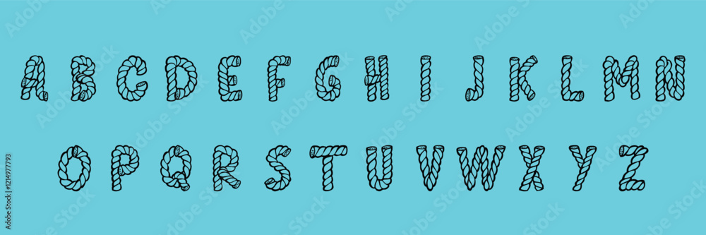 Fototapete custom style lettering font alphabet set. vector stock illustration can be used in logo or any purpo