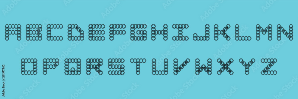Fototapete custom style lettering font alphabet set. vector stock illustration can be used in logo or any purpo