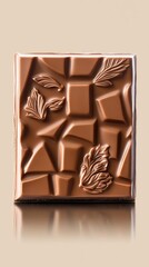 Milk Chocolate Bar with Leaf Design