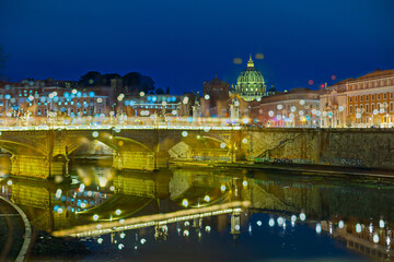 St. Peter Basilica with Tiber river, next Jubilee 2025