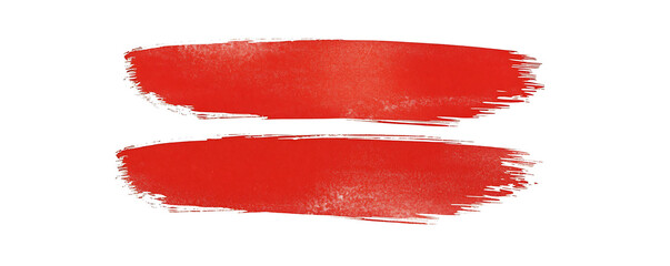 Red brush stroke with textured marker effect