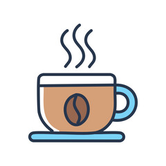 minimalist coffee cup icon for print