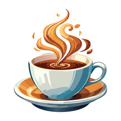 minimalist coffee cup icon for print