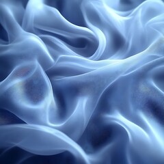 Obraz premium Smooth, flowing light blue fabric.