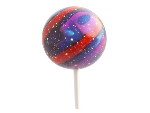 Isolated Galaxy Lollipop Candy