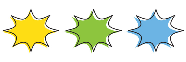 starburst badge sticker icon , sale or price tag sticker, retro stars icon , sparkle stars icons