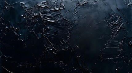 Abstract Dark Textured Background with Glossy Black Surfaces and Depth