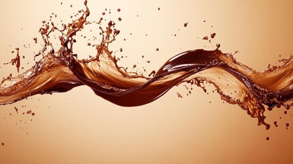 Liquid wave splash with droplets