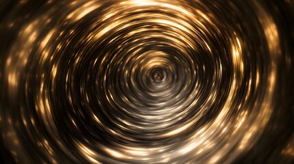 Swirling Gold and Black Spiral Abstract Background Image
