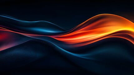 Fototapeta premium Dynamic Flow of Colorful Waves in Abstract Artistic Design