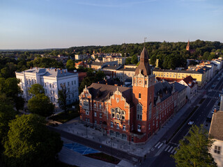 Słupsk, panorama miasta, Liceum, Zabytki