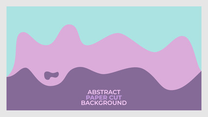 Vector 3D abstract paper cut background