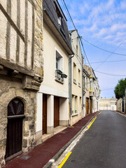Street view of old village Pithiviers in France