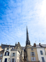 Street view of old village Pithiviers in France