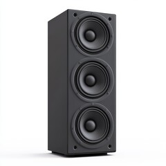 stack audio music speaker isolatedon a white background