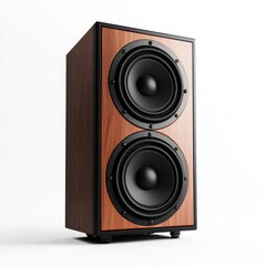 Fototapeta premium stack audio music speaker isolatedon a white background