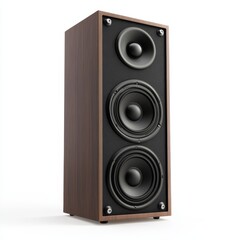 stack audio music speaker isolatedon a white background