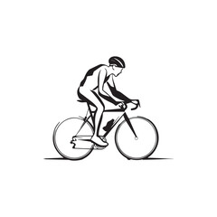 Obraz premium silhouette of a person riding a bike