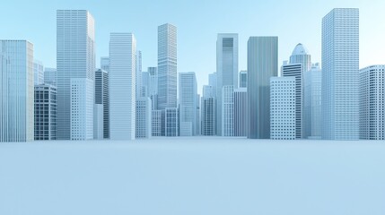 Urban skyscrapers showcase cityscape digital art