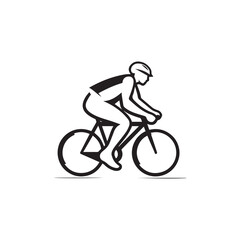 silhouette of a person riding a bike
