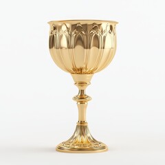 The golden trophy. cup, isolated on white background