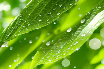 雨上がりの緑豊かな森
