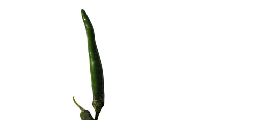 Green Chilies PNG Isolated on White Background